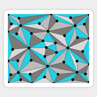 Abstract geometric pattern - gray and blue. Sticker